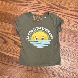 GUC Old Navy Green “Tacos & Daydreams” Short Sleeve Tee; M